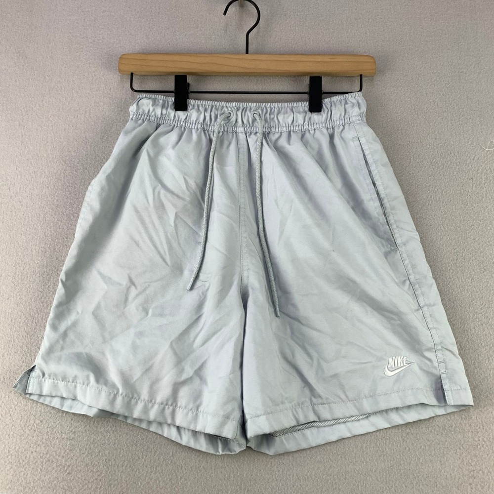 Nike Club Woven Flow Shorts 5" Mens XS Silver Performance Soccer Mesh Lined